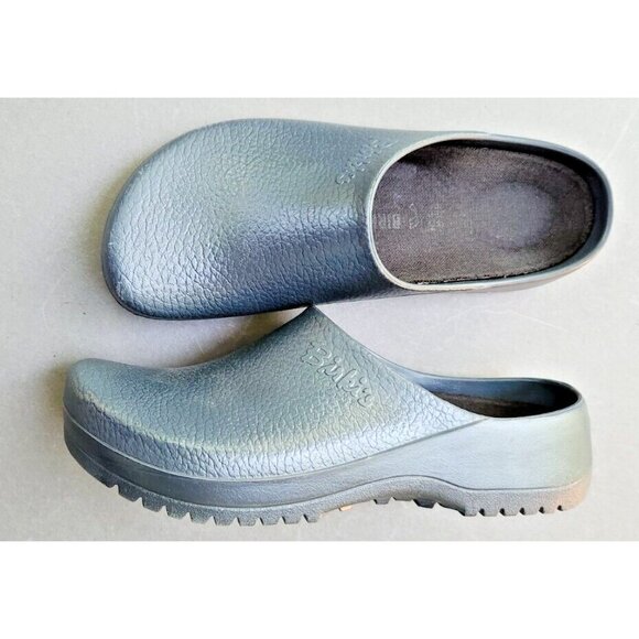 Birkenstock Super Birkis Blue Rubber Clogs Comfort Slip Resistant Sz 13 EU 46 - Picture 3 of 15